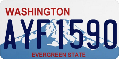 WA license plate AYF1590