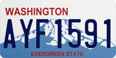 WA license plate AYF1591