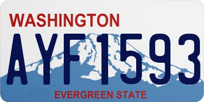 WA license plate AYF1593
