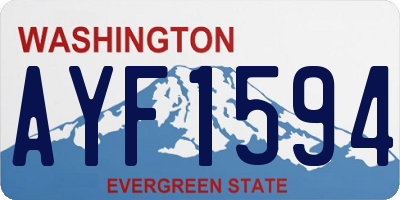 WA license plate AYF1594