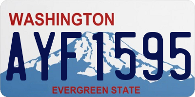WA license plate AYF1595