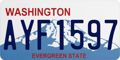 WA license plate AYF1597
