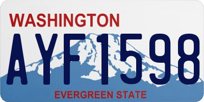 WA license plate AYF1598