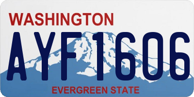 WA license plate AYF1606