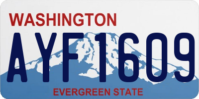WA license plate AYF1609
