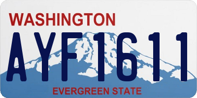 WA license plate AYF1611