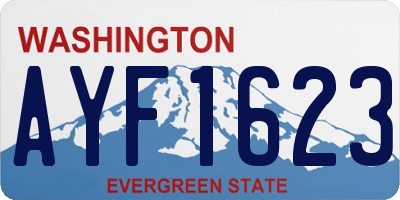 WA license plate AYF1623