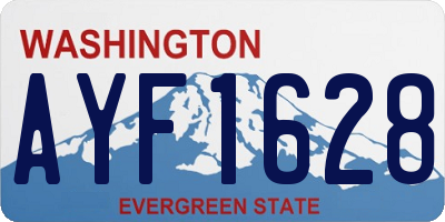 WA license plate AYF1628