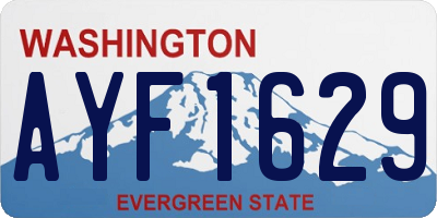 WA license plate AYF1629