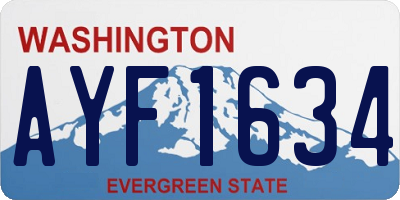 WA license plate AYF1634
