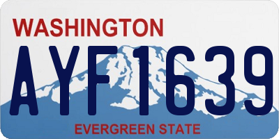 WA license plate AYF1639