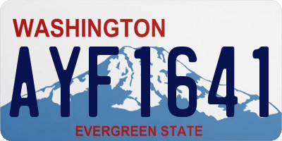 WA license plate AYF1641