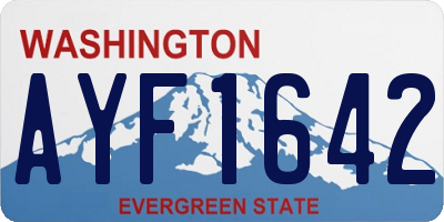 WA license plate AYF1642