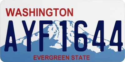 WA license plate AYF1644