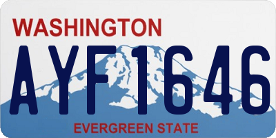 WA license plate AYF1646