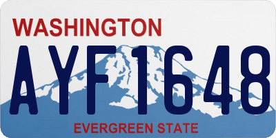 WA license plate AYF1648