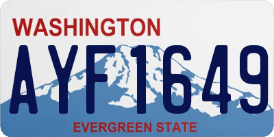 WA license plate AYF1649