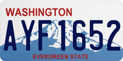WA license plate AYF1652