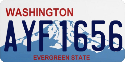 WA license plate AYF1656