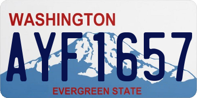 WA license plate AYF1657