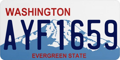 WA license plate AYF1659