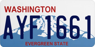 WA license plate AYF1661