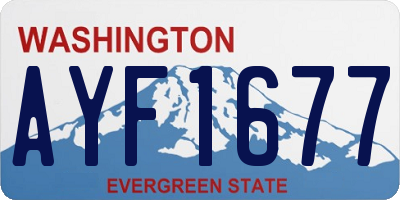 WA license plate AYF1677