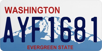 WA license plate AYF1681