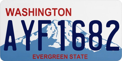 WA license plate AYF1682