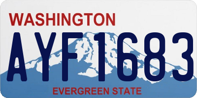 WA license plate AYF1683