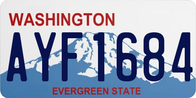 WA license plate AYF1684