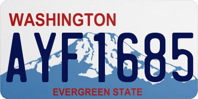 WA license plate AYF1685