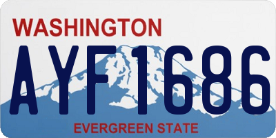 WA license plate AYF1686