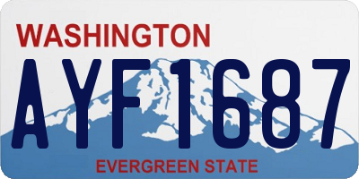 WA license plate AYF1687