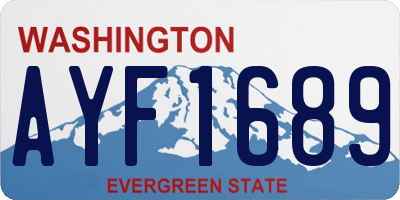 WA license plate AYF1689