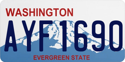 WA license plate AYF1690