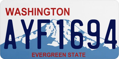 WA license plate AYF1694