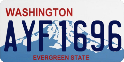 WA license plate AYF1696