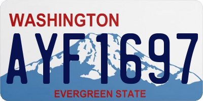 WA license plate AYF1697