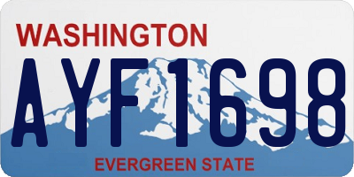 WA license plate AYF1698