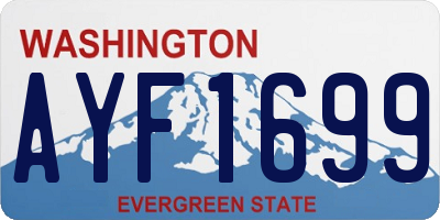 WA license plate AYF1699