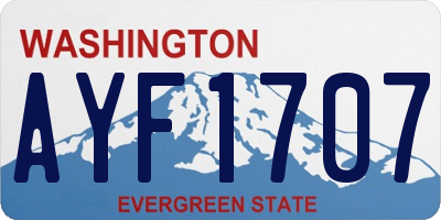 WA license plate AYF1707
