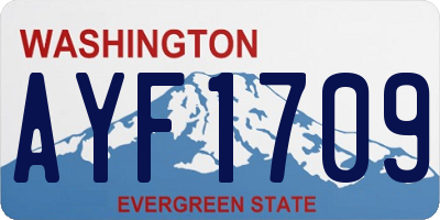 WA license plate AYF1709
