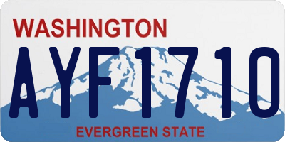WA license plate AYF1710
