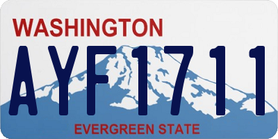 WA license plate AYF1711