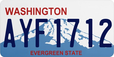 WA license plate AYF1712