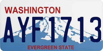 WA license plate AYF1713