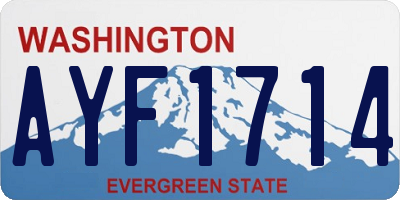 WA license plate AYF1714