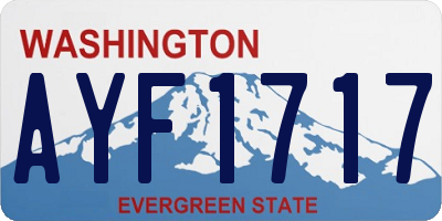 WA license plate AYF1717
