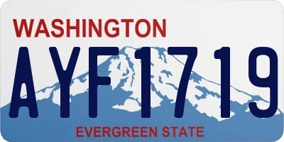 WA license plate AYF1719
